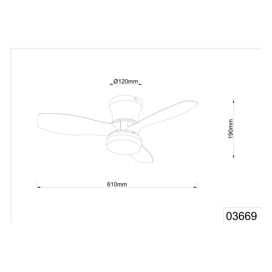 Globo - Aptumšojams griestu ventilators ar LED/15W/230V 2700-6500K, melns + tālvadība