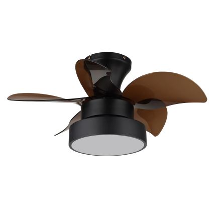 Globo - griestu ventilators ar dimējamu LED apgaismojumu, 22 W, 230 V, 3000/4500/6000 K, brūns + tālvadība