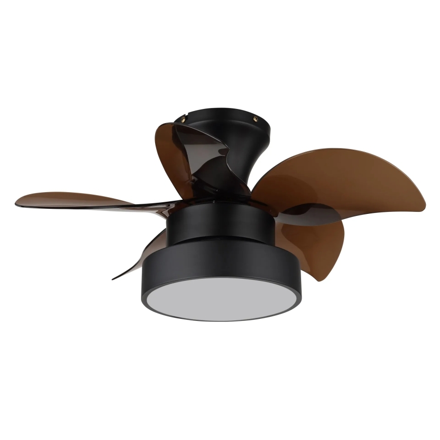 Globo - griestu ventilators ar dimējamu LED apgaismojumu, 22 W, 230 V, 3000/4500/6000 K, brūns + tālvadība