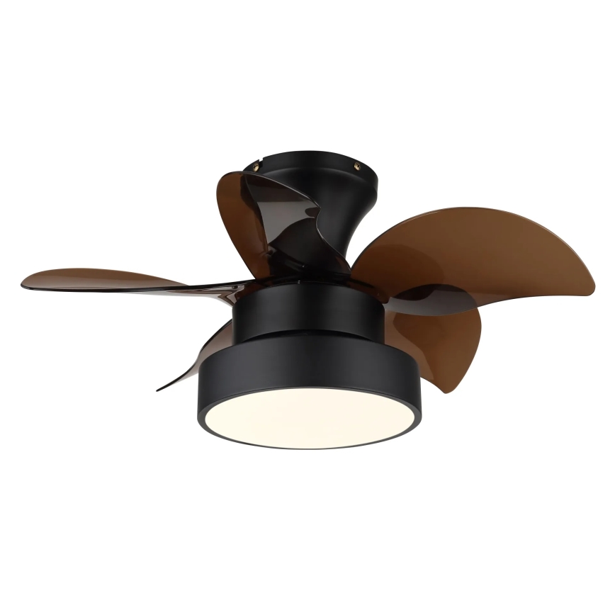 Globo - griestu ventilators ar dimējamu LED apgaismojumu, 22 W, 230 V, 3000/4500/6000 K, brūns + tālvadība
