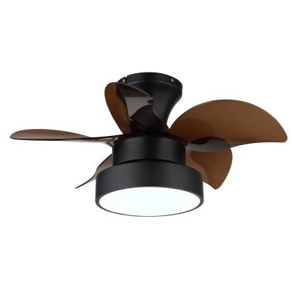 Globo - griestu ventilators ar dimējamu LED apgaismojumu, 22 W, 230 V, 3000/4500/6000 K, brūns + tālvadība