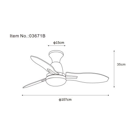 Globo - LED regulējams griestu ventilators LED/22W/230V 3000/4500/6000K ar tālvadības pulti