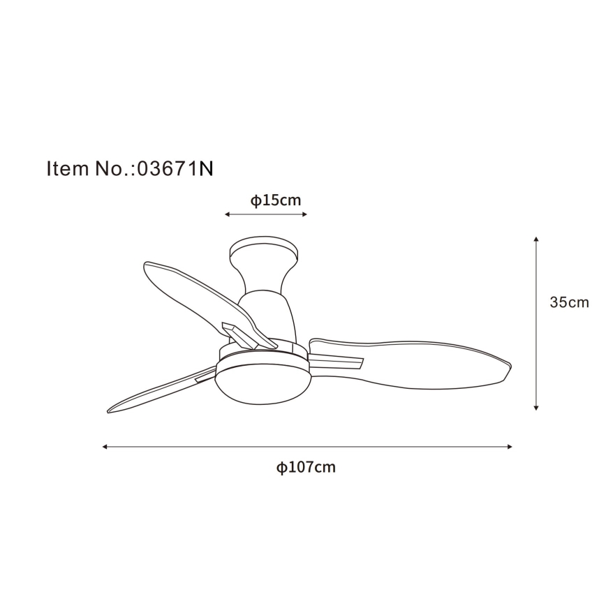 Globo - LED regulējams griestu ventilators LED/22W/230V 3000/4500/6000K ar tālvadības pulti