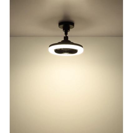 Globo - LED regulējams griestu ventilators LED/20W/230V 3000-6500K melns + tālvadība