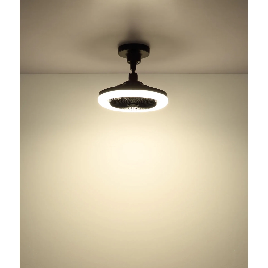 Globo - LED regulējams griestu ventilators LED/20W/230V 3000-6500K melns + tālvadība