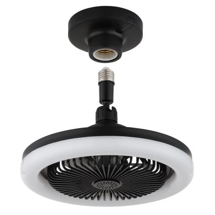 Globo - LED regulējams griestu ventilators LED/20W/230V 3000-6500K melns + tālvadība