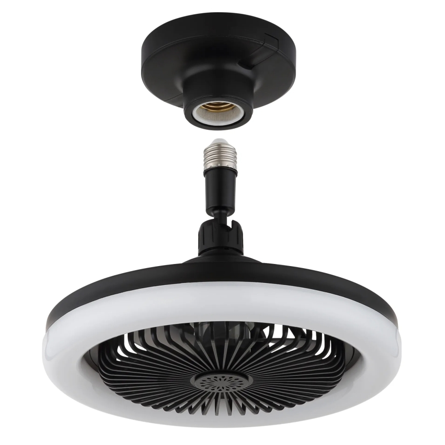 Globo - LED regulējams griestu ventilators LED/20W/230V 3000-6500K melns + tālvadība