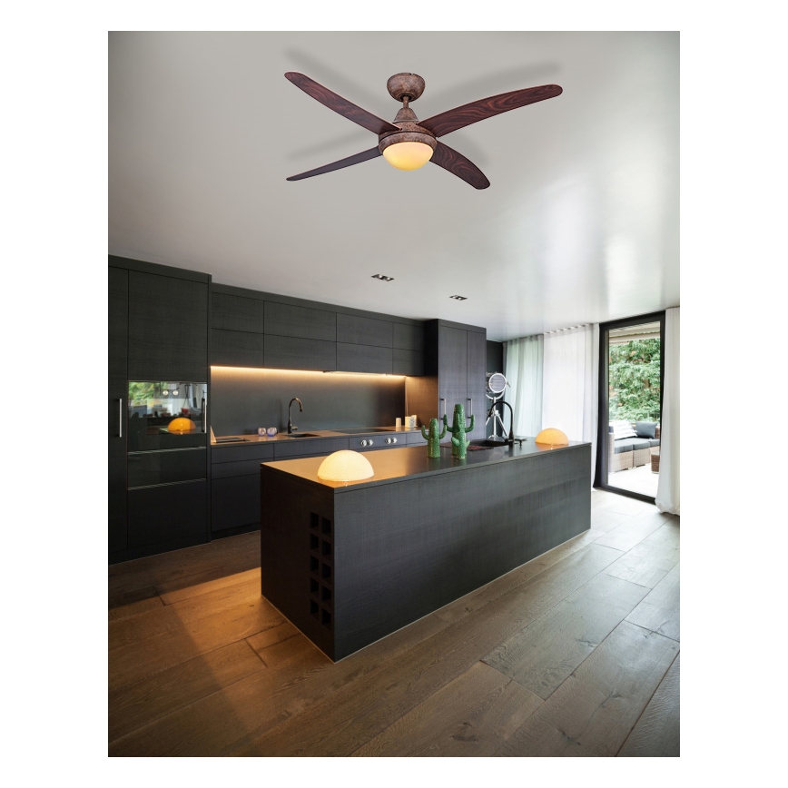 Globo - Griestu ventilators 2xE14/60W/230V + tālvadības pults