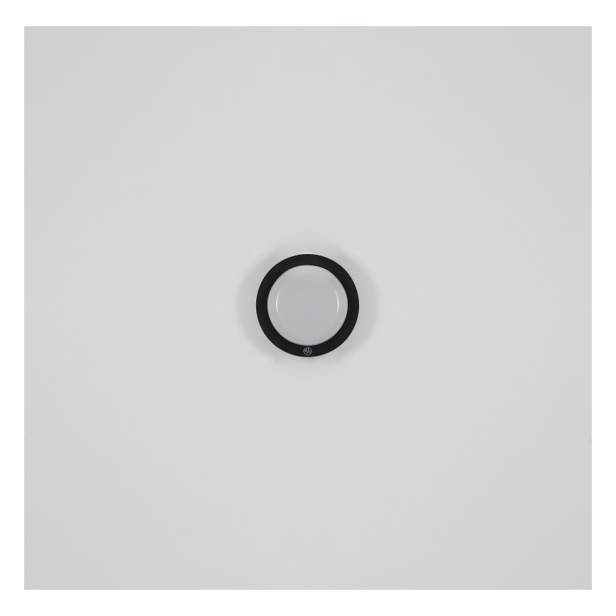 Globo - LED uzlādējams pieskāriena sienas gaismeklis LED/1,2W/3,7V diam. 15 cm 1800 mAh melns