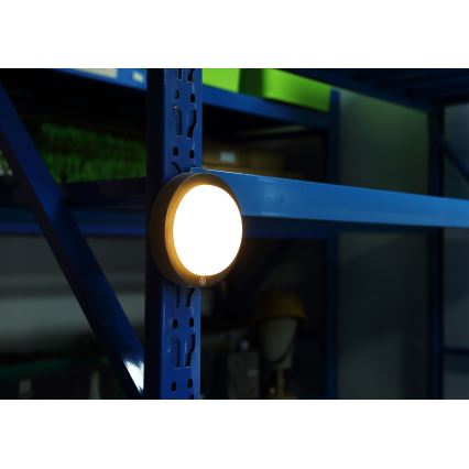 Globo - LED Uzlādējama Skārienvadāma sienas lampa LED/1,2W/3,7V d. 15 cm 1800 mAh melna