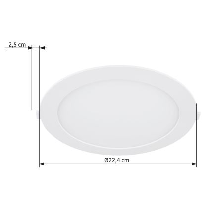 Globo - LED Iegremdējama lampa LED/18W/230V 4000K d. 22,4 cm