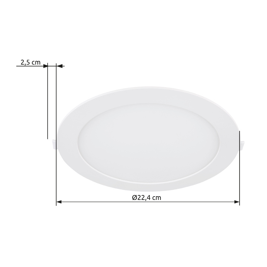Globo - LED Iegremdējama lampa LED/18W/230V 4000K d. 22,4 cm