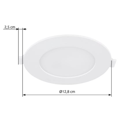 Globo - LED Iegremdējama lampa LED/6W/230V 4000K d. 12,8 cm