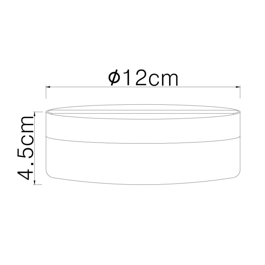 Globo - LED Griestu lampa LED/8W/230V 4000K d. 12 cm melna