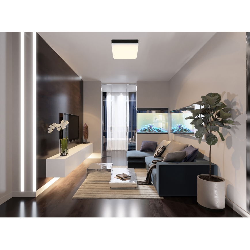 Globo - LED Griestu lampa LED/8W/230V 4000K 12x12 cm melna