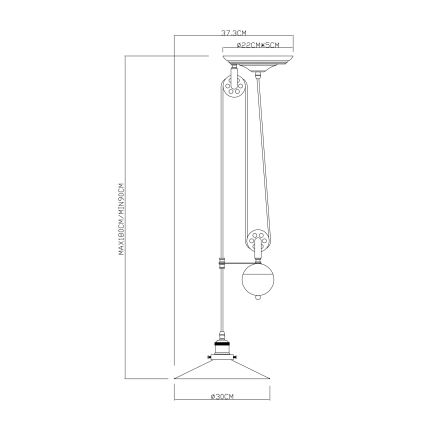 Globo - Lustra ar auklu 1xE27/60W/230V