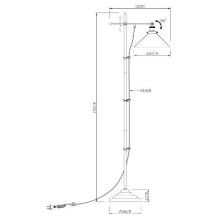 Globo - Stāvlampa 1xE27/60W/230V