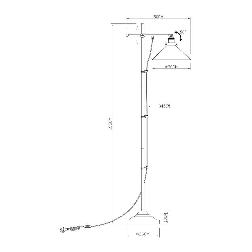 Globo - Stāvlampa 1xE27/60W/230V