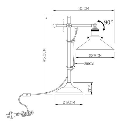 Globo - Galda lampa 1xE27/60W/230V