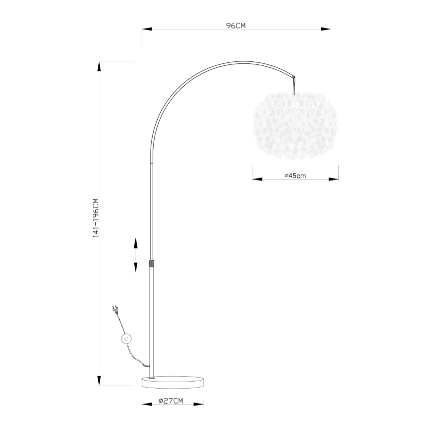 Globo - Stāvlampa 1xE27/40W/230V