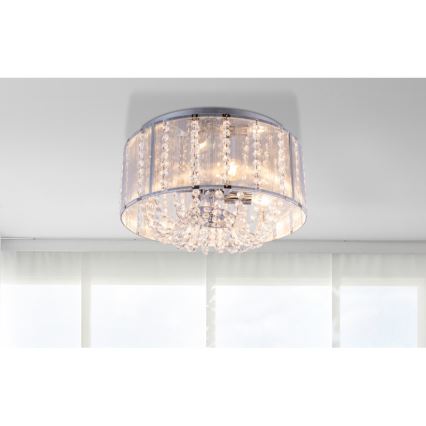 Globo - Kristāla griestu gaismeklis 4xE14/40W/230V