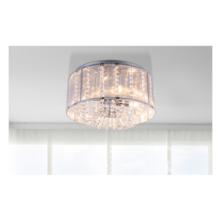 Globo - Kristāla griestu gaismeklis 4xE14/40W/230V