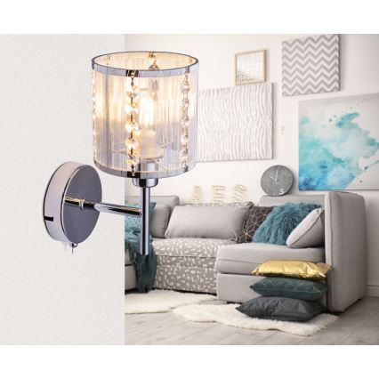 Globo - Sienas lampa 1xE14/40W/230V matēts hroms