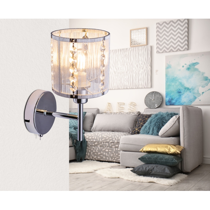 Globo - Sienas lampa 1xE14/40W/230V matēts hroms