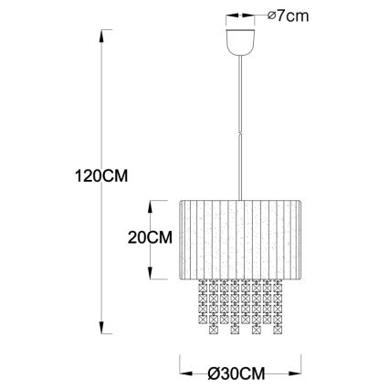 Globo - Lustra uz auklas 1xE27/60W/230V