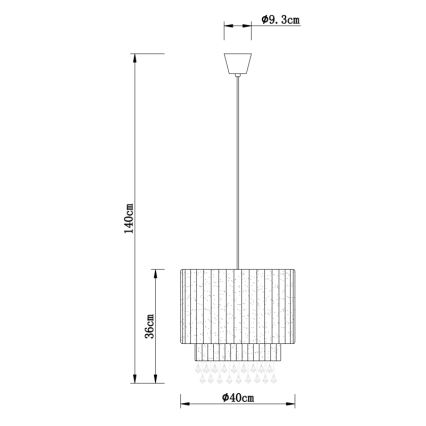 Globo - Lustra ar auklu 1xE27/60W/230V