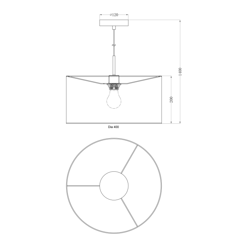 Globo - Lustra ar auklu 1xE27/60W/230V