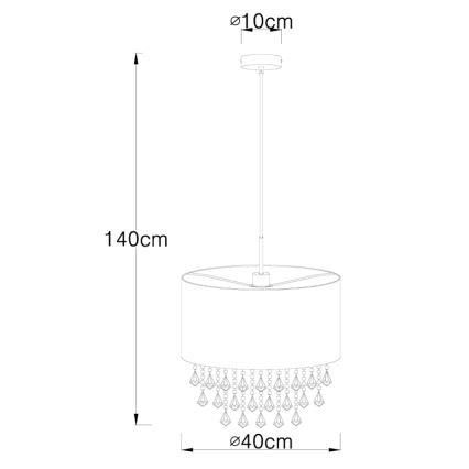 Globo - Lustra ar auklu 1xE27/60W/230V