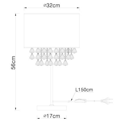 Globo - Galda lampa 1xE27/60W/230V