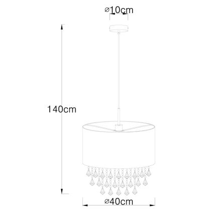 Globo - Lustra ar auklu 1xE27/60W/230V