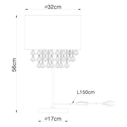 Globo - Galda lampa 1xE27/60W/230V