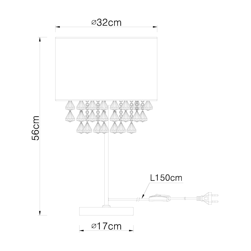 Globo - Galda lampa 1xE27/60W/230V