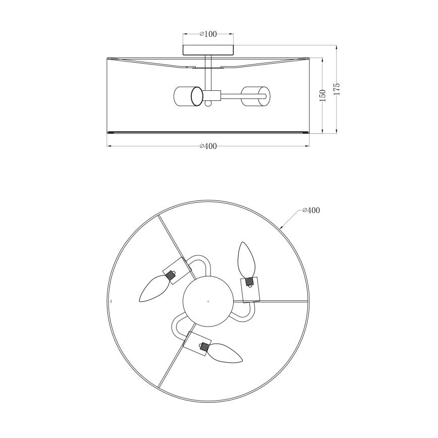 Globo - Griestu gaismeklis 3xE14/40W/230V