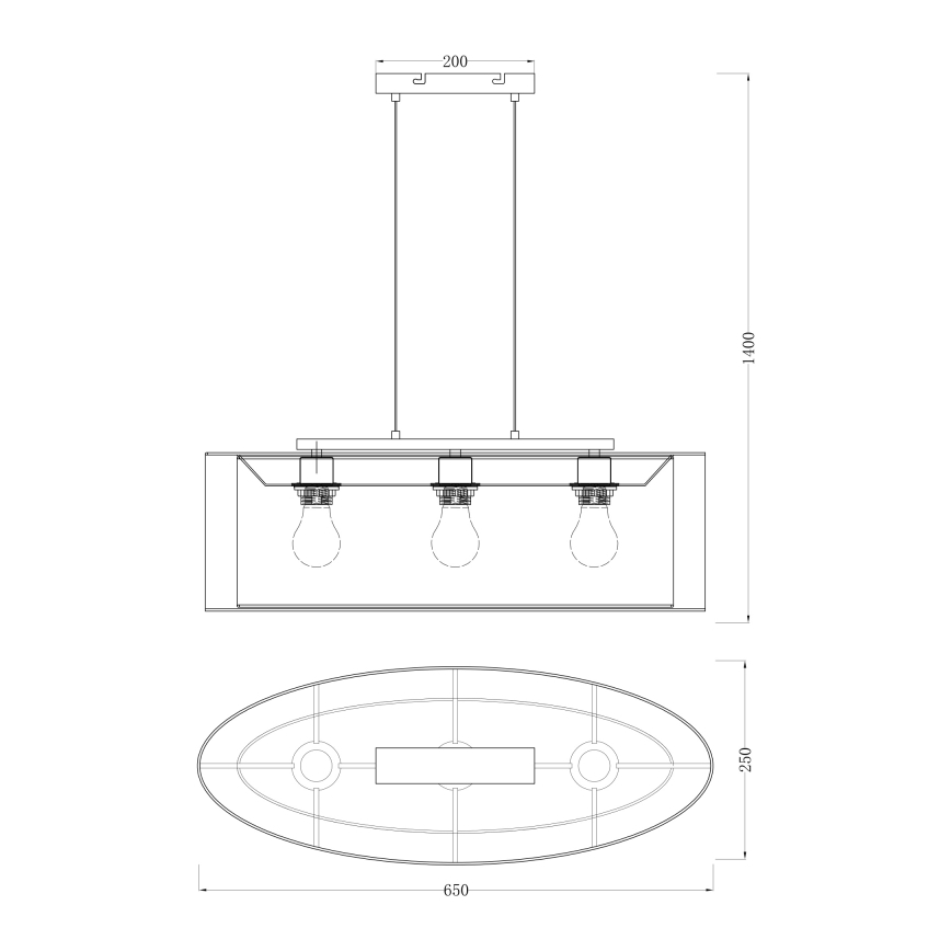 Globo - Lustra ar auklu 3xE27/60W/230V