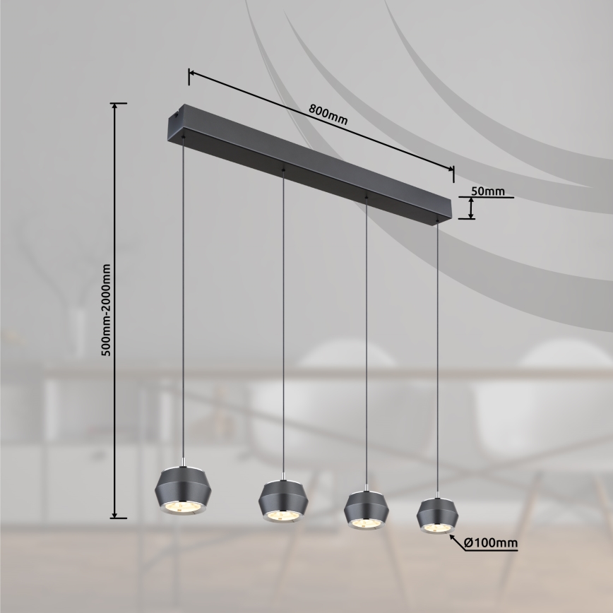 Globo - LED Lustra ar auklu 4xLED/6W/230V