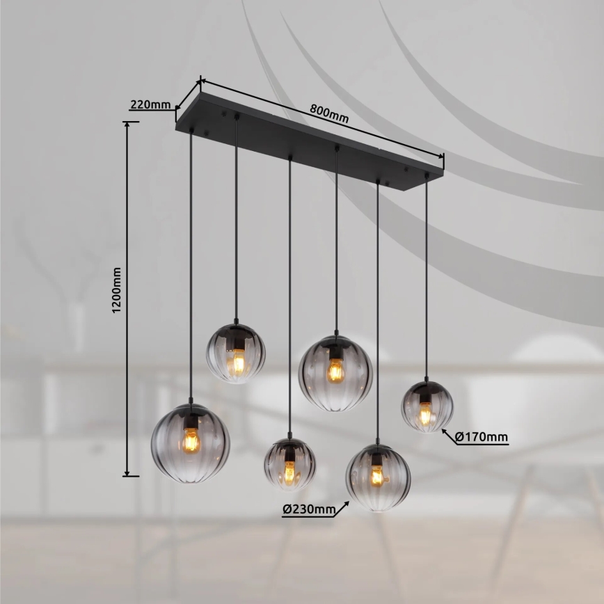 Globo - Lustra ar auklu 6xE27/60W/230V