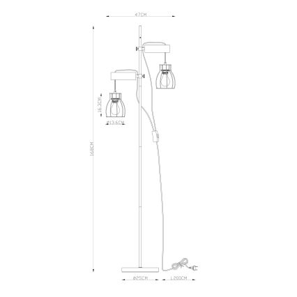 Globo - Stāvlampa 2xE27/40W/230V