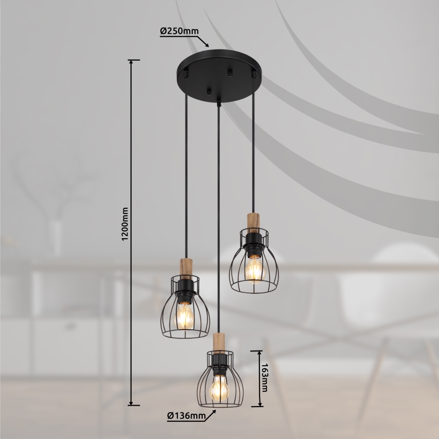 Globo - Lustra ar auklu 3xE27/40W/230V
