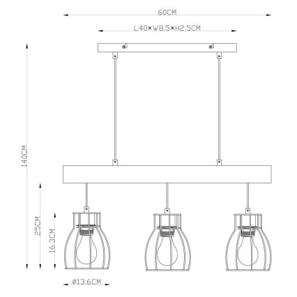 Globo - Lustra ar auklu 3xE27/40W/230V