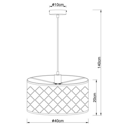 Globo - Lustra ar auklu 1xE27/60W/230V