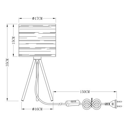 Globo - Galda lampa 1xE14/15W/230V