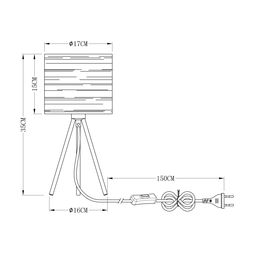 Globo - Galda lampa 1xE14/15W/230V