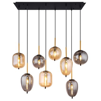 Globo - Lustra ar auklu 8xE14/40W/230V misiņš