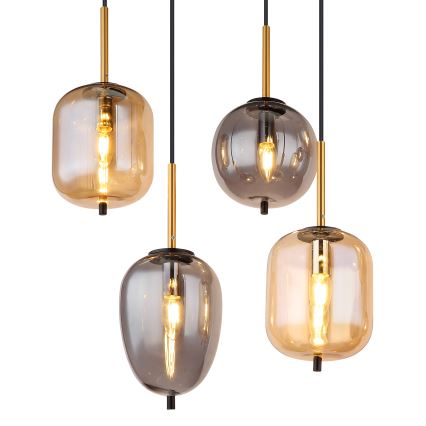 Globo - Lustra ar auklu 8xE14/40W/230V misiņš