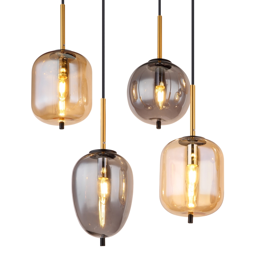 Globo - Lustra ar auklu 8xE14/40W/230V misiņš