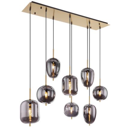 Globo - Lustra ar auklu 8xE14/40W/230V dūmakains